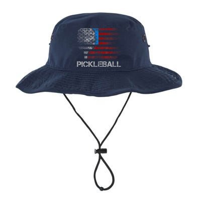Us Flag Pickleball Player Paddleball Lover Bucket Hat