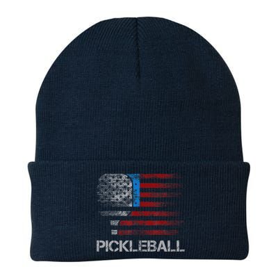 Us Flag Pickleball Player Paddleball Lover Beanie