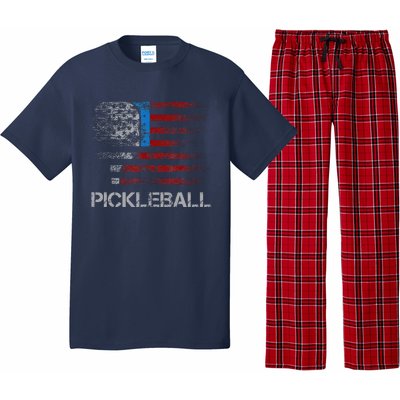 Us Flag Pickleball Player Paddleball Lover Pajama Set