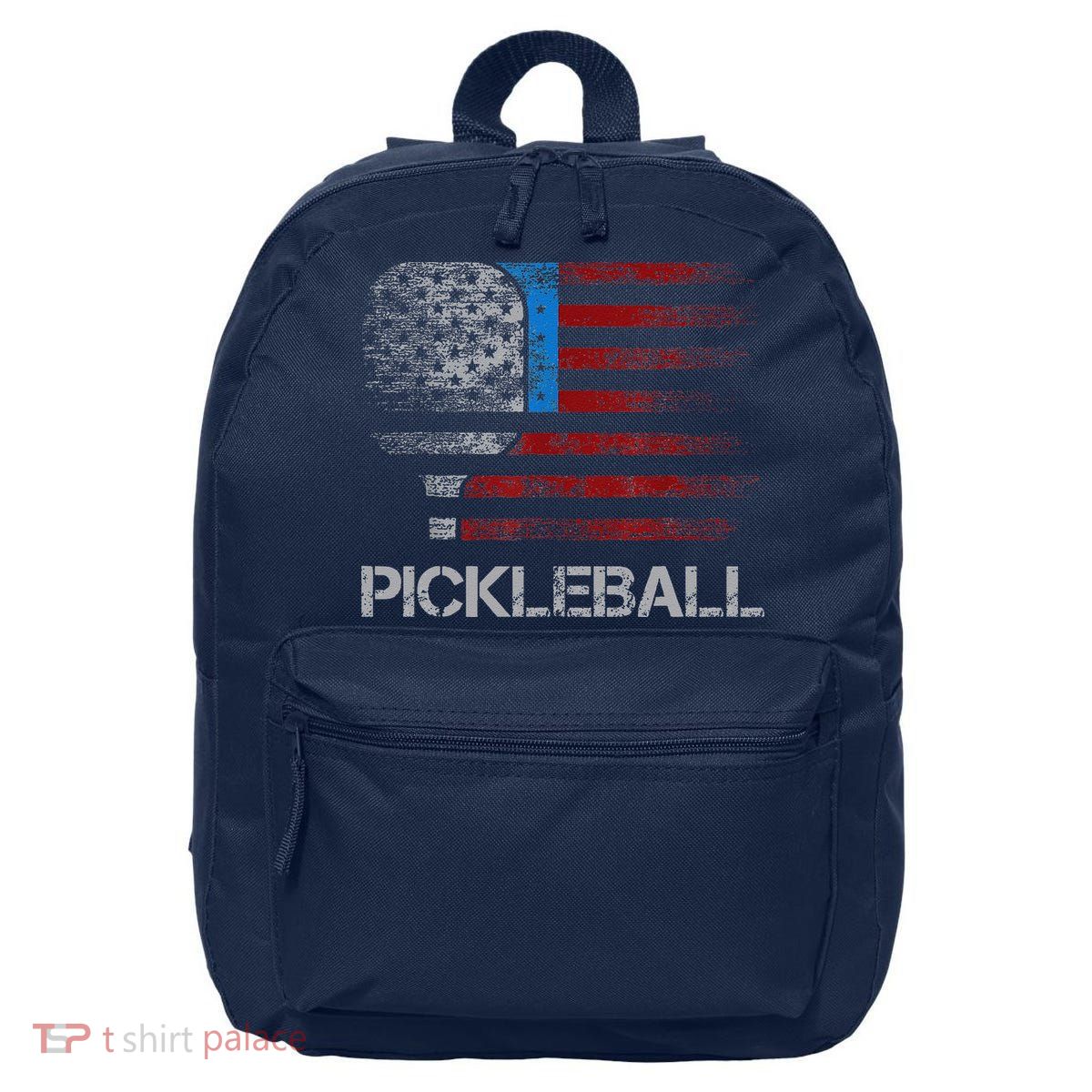 Us Flag Pickleball Player Paddleball Lover 16 in Basic Backpack