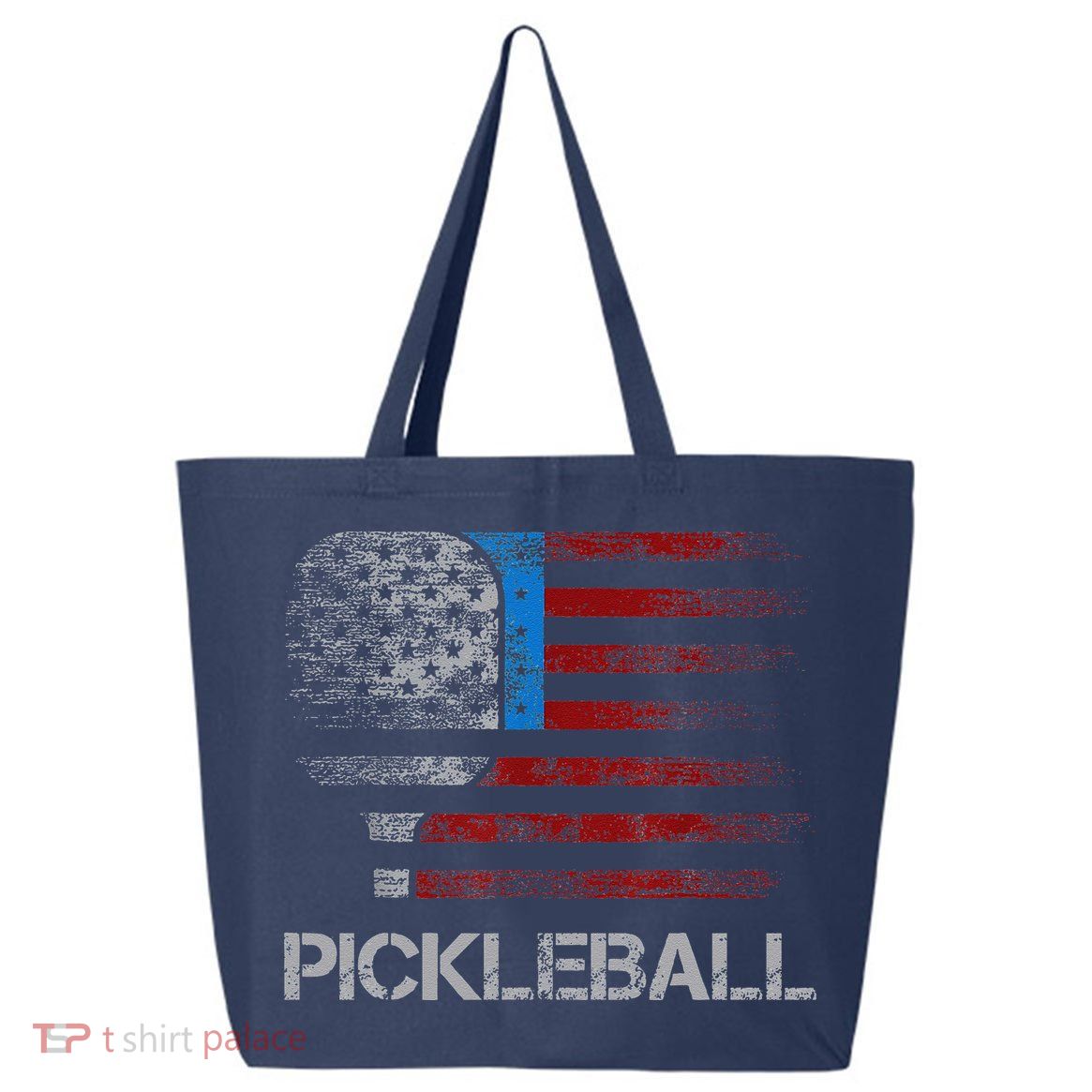 Us Flag Pickleball Player Paddleball Lover 25L Jumbo Tote