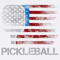 Us Flag Pickleball Player Paddleball Lover Garment-Dyed Sweatshirt