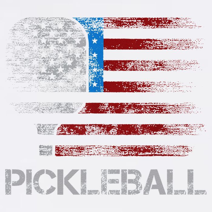 Us Flag Pickleball Player Paddleball Lover Garment-Dyed Sweatshirt