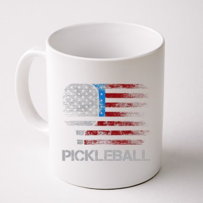 Us Flag Pickleball Player Paddleball Lover Coffee Mug