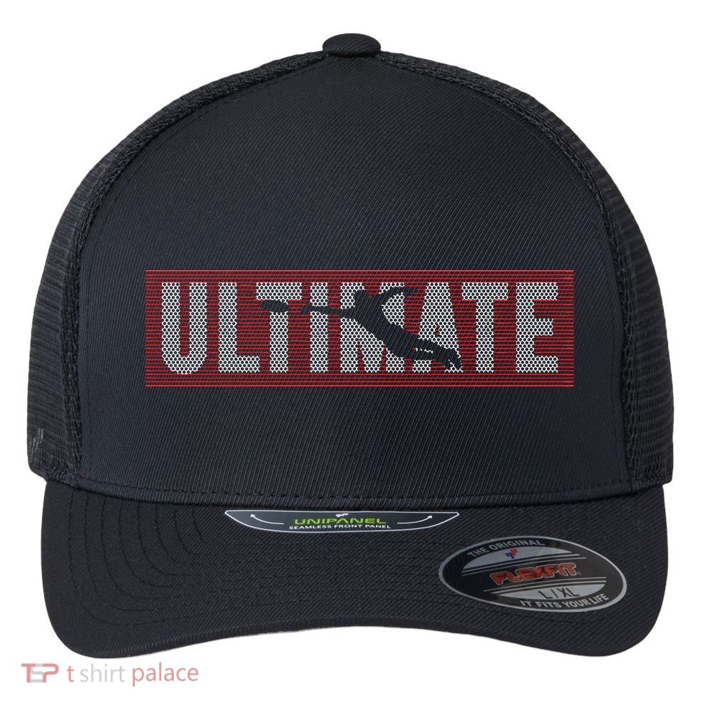 Ultimate Frisbee Player Disc Golf Flexfit Unipanel Trucker Cap