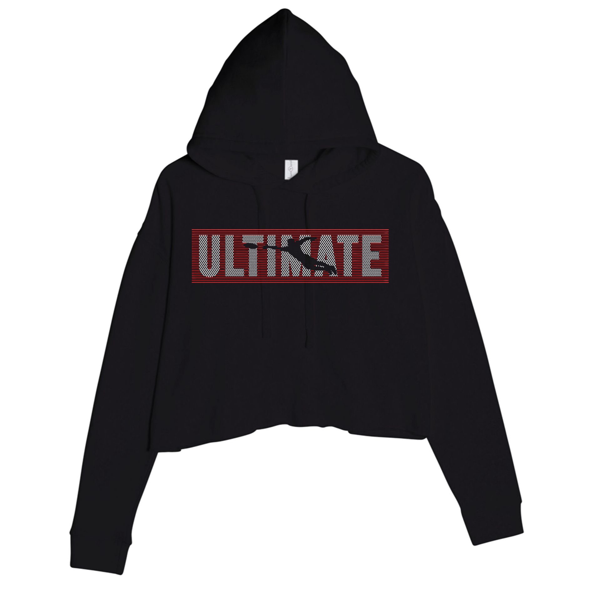 Ultimate Frisbee Player Disc Golf Crop Fleece Hoodie