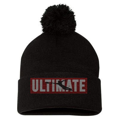 Ultimate Frisbee Player Disc Golf Pom Pom 12in Knit Beanie