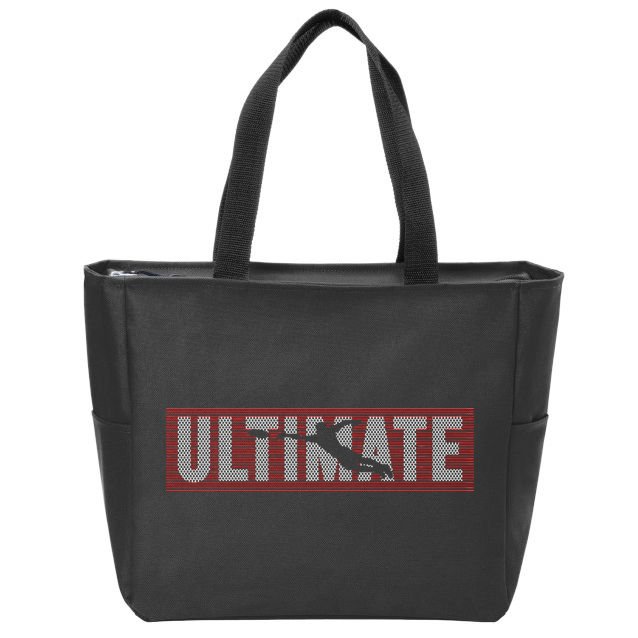 Ultimate Frisbee Player Disc Golf Zip Tote Bag