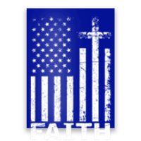 Usa Flag Patriotic American Gift Faith Over Fear Prayer Gift Poster