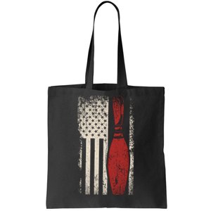 Usa Flag Patriotic American Bowler Gift Bowling Pins Bowling Cute Gift Tote Bag