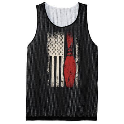 Usa Flag Patriotic American Bowler Gift Bowling Pins Bowling Cute Gift Mesh Reversible Basketball Jersey Tank