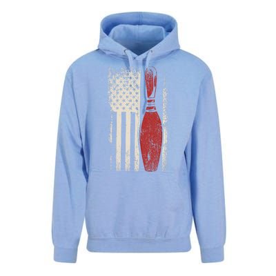 Usa Flag Patriotic American Bowler Gift Bowling Pins Bowling Cute Gift Unisex Surf Hoodie