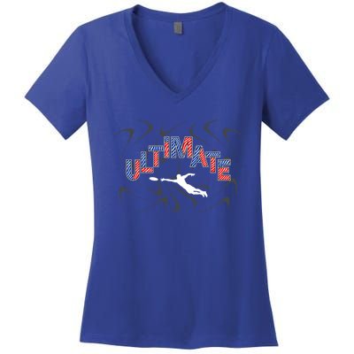 Ultimate Frisbee Player Disc Golf Vii Cute Gift Women's V-Neck T-Shirt