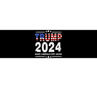 Usa Flag President Trump 2024 Make Liberals Cry Again Bumper Sticker