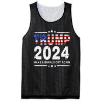 Usa Flag President Trump 2024 Make Liberals Cry Again Mesh Reversible Basketball Jersey Tank