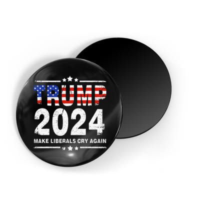 Usa Flag President Trump 2024 Make Liberals Cry Again Magnet