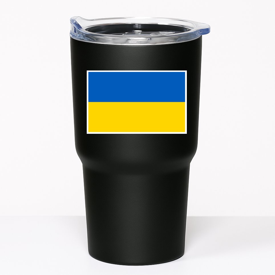 Ukraine Flag Pocket Logo Ukrainian National Colors Tumbler