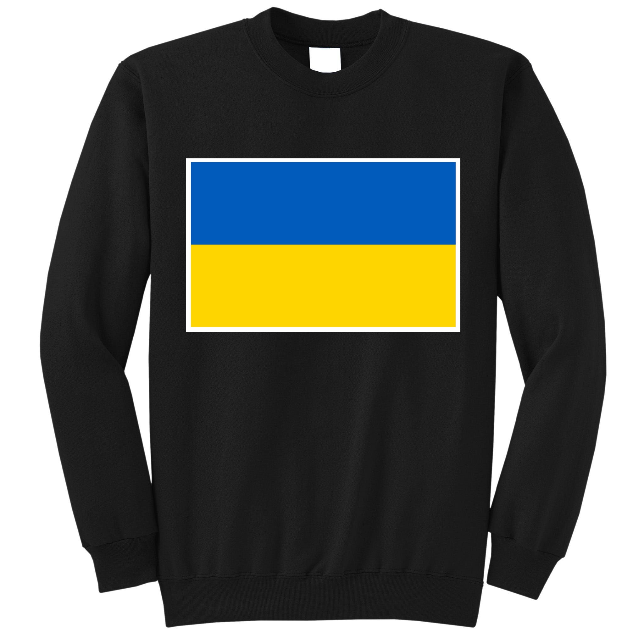 Ukraine Flag Pocket Logo Ukrainian National Colors Tall Sweatshirt