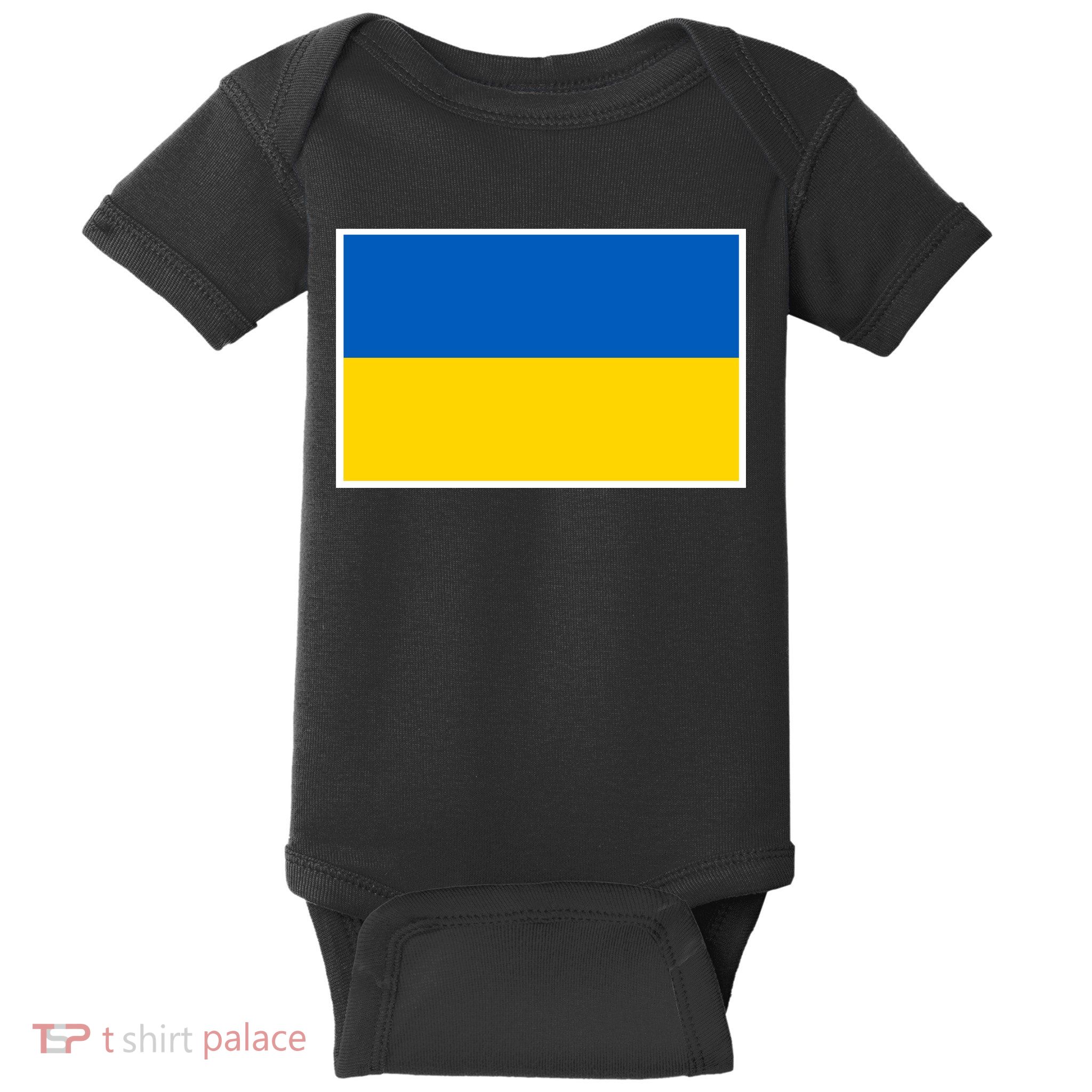 Ukraine Flag Pocket Logo Ukrainian National Colors Baby Bodysuit