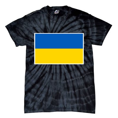 Ukraine Flag Pocket Logo Ukrainian National Colors Tie-Dye T-Shirt