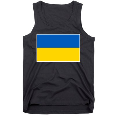 Ukraine Flag Pocket Logo Ukrainian National Colors Tank Top