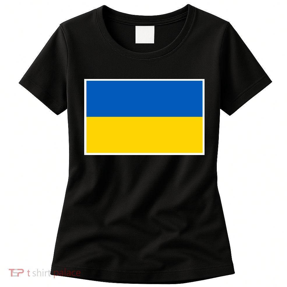 Ukraine Flag Pocket Logo Ukrainian National Colors Women's T-Shirt