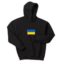 Ukraine Flag Pocket Logo Ukrainian National Colors Kids Hoodie