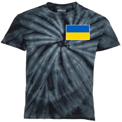 Ukraine Flag Pocket Logo Ukrainian National Colors Kids Tie-Dye T-Shirt