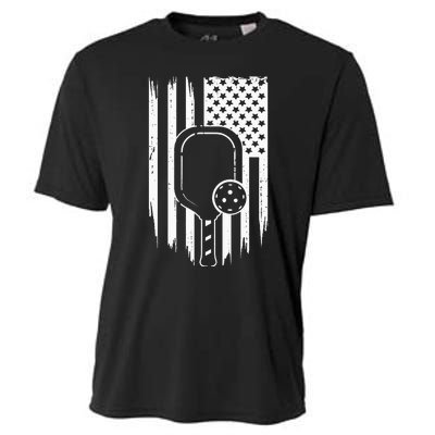 US Flag Pickleball Player Paddleball Lover Cooling Performance Crew T-Shirt