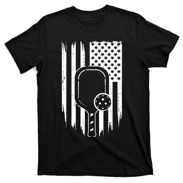 US Flag Pickleball Player Paddleball Lover T-Shirt