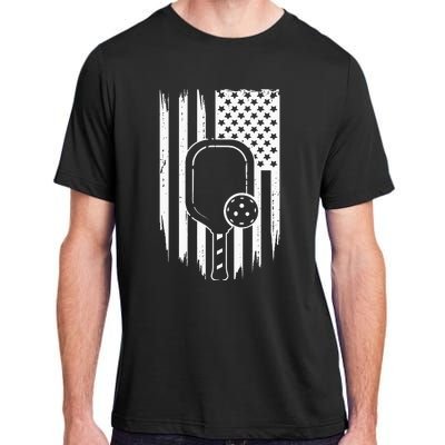 US Flag Pickleball Player Paddleball Lover Adult ChromaSoft Performance T-Shirt