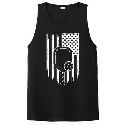 US Flag Pickleball Player Paddleball Lover PosiCharge Competitor Tank