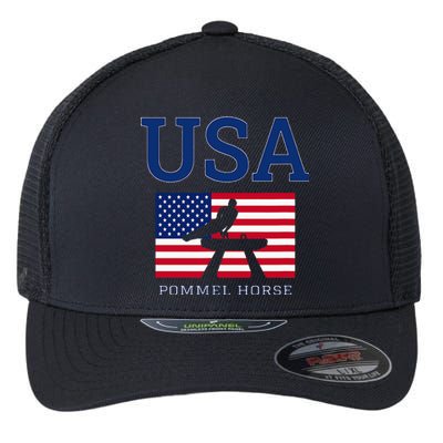 Usa Flag Pommel Horse Gymnastics Team American Gymnast Flexfit Unipanel Trucker Cap