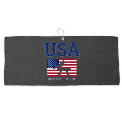 Usa Flag Pommel Horse Gymnastics Team American Gymnast Large Microfiber Waffle Golf Towel