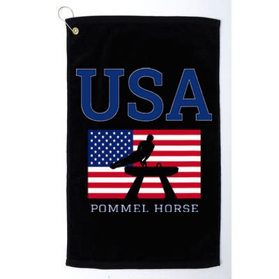 Usa Flag Pommel Horse Gymnastics Team American Gymnast Platinum Collection Golf Towel