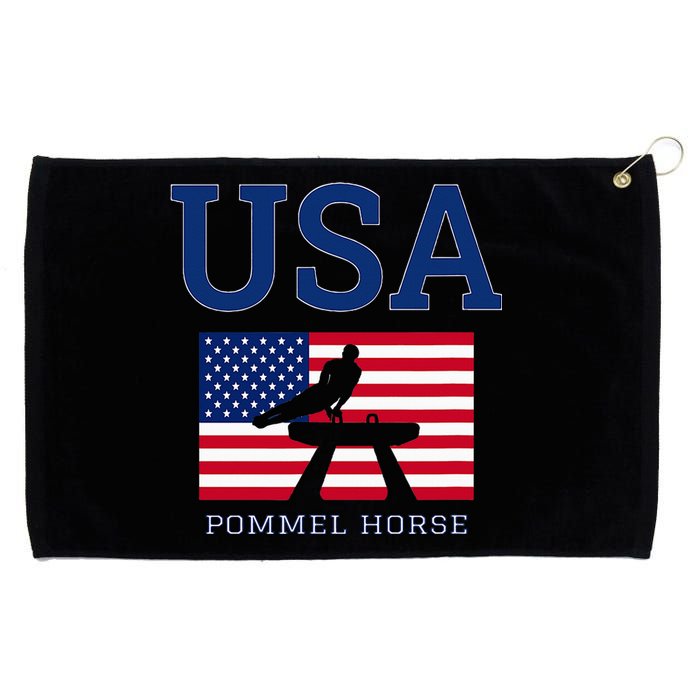 Usa Flag Pommel Horse Gymnastics Team American Gymnast Grommeted Golf Towel