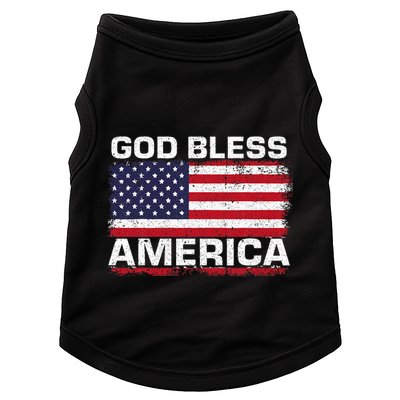 Usa Flag Patriotic God Bless America Doggie Tank