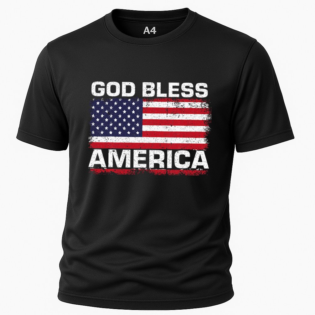 Usa Flag Patriotic God Bless America Performance Shirt