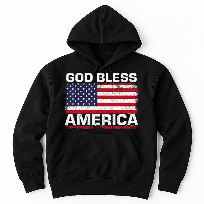 Usa Flag Patriotic God Bless America Hoodie