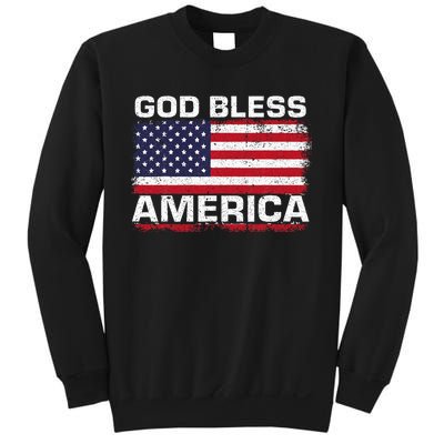 Usa Flag Patriotic God Bless America Sweatshirt