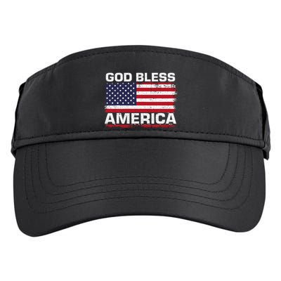 Usa Flag Patriotic God Bless America Adult Drive Performance Visor