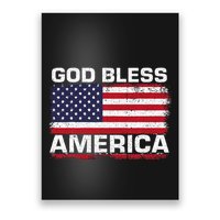 Usa Flag Patriotic God Bless America Poster