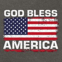 Usa Flag Patriotic God Bless America Cotton Canvas Backpack