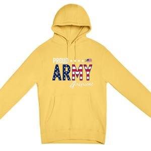 Us Flag Proud Army Friend Gift Premium Pullover Hoodie