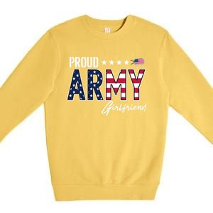 Us Flag Proud Army Friend Gift Premium Crewneck Sweatshirt