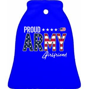 Us Flag Proud Army Friend Gift Ceramic Bell Ornament