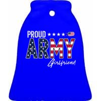 Us Flag Proud Army Friend Gift Ceramic Bell Ornament