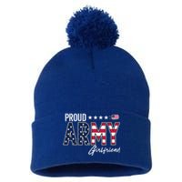 Us Flag Proud Army Friend Gift Pom Pom 12in Knit Beanie