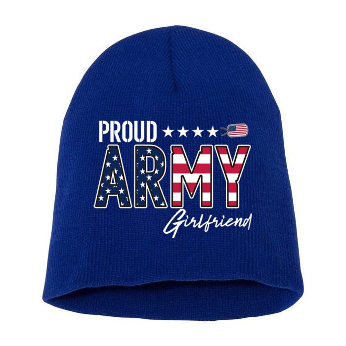 Us Flag Proud Army Friend Gift Short Acrylic Beanie