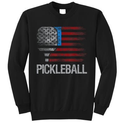 US Flag Pickleball Player Paddleball Lover Sweatshirt